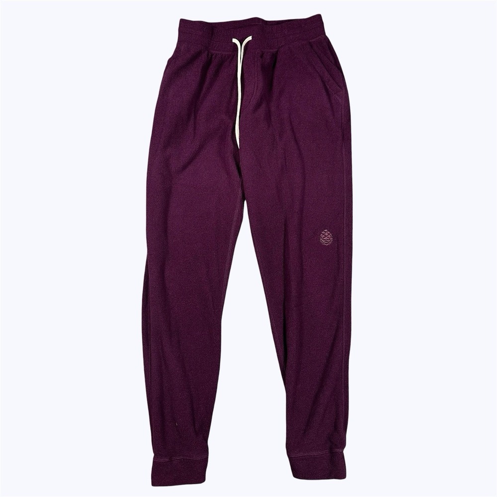 Stio Sweatpants Mens M Purple Fleece Joggers Elastic Waist Pockets Lounge Gym